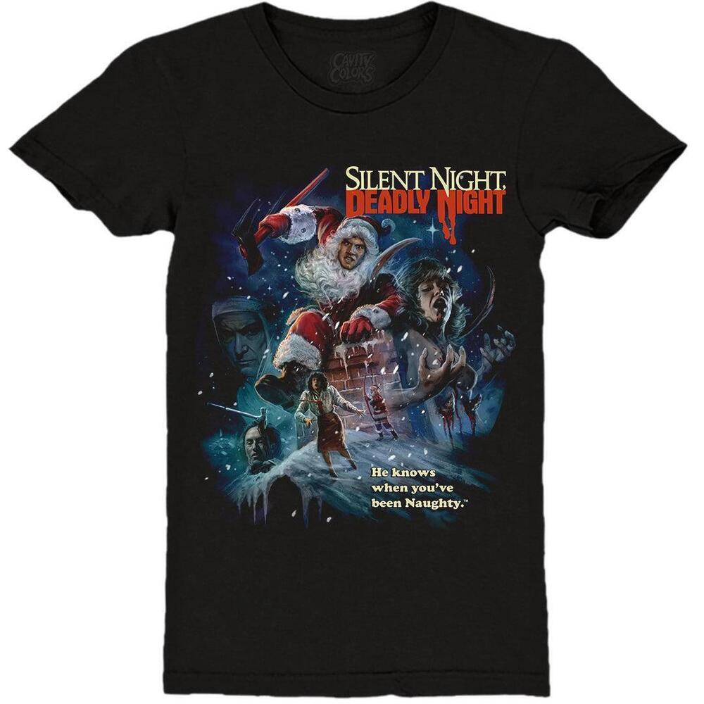 Silent Night Deadly Night He Knows Tshirt